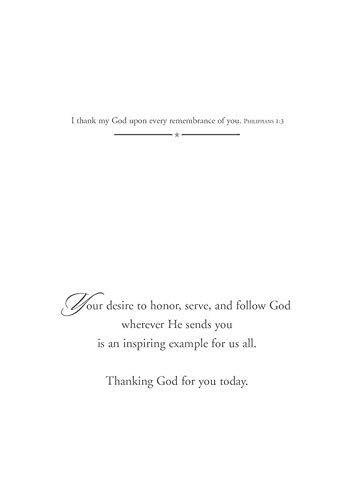 For Your Service - Thank You Greeting Cards - Blank - NIV Scripture - (Box of 12)