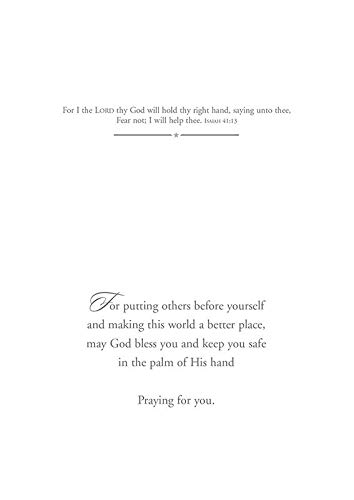 For Your Service - Thank You Greeting Cards - Blank - NIV Scripture - (Box of 12)