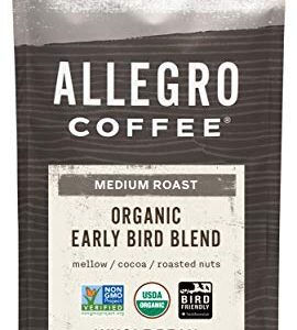 Allegro Coffee Organic Early Bird Blend Whole Bean Coffee, 12 oz