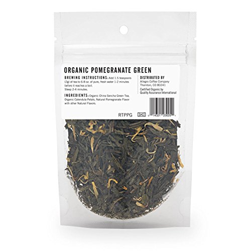 Allegro Tea, Organic Pomegranate Green, Loose Leaf Tea, 0.75 oz