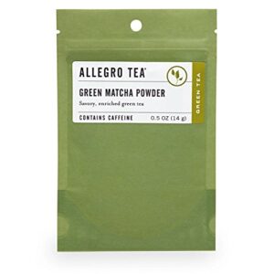 allegro tea, green matcha powder, 0.5 oz , count 1 (pack of 1)