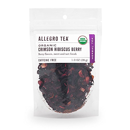 Allegro Tea, Organic Crimson Hibiscus Berry, Loose Leaf Tea, 1 oz