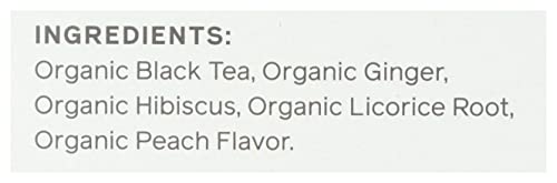 Allegro Tea, Organic Ginger Peach Black Tea Bags, 20 ct