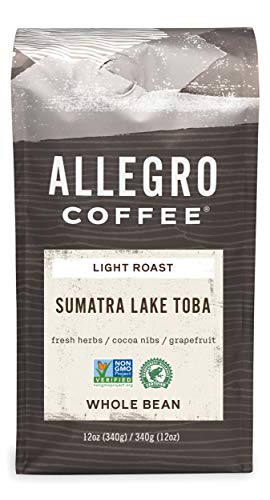 Allegro Coffee, Coffee Sumatra Lake Toba Whole Bean, 12 Ounce