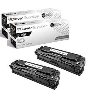 cs compatible toner cartridge replacement for hp cp3525dn ce250a black hp 504a color laserjet cm3530 cm3530fs cp3525 cp3525n cp3525dn cp3525x cp3520 cm3530fs mfp cm3530mfp 2 set