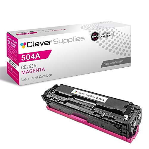 CS Compatible Toner Cartridge Replacement for HP CP3525x CE253A Magenta HP 504A Color Laserjet CM3530 CM3530FS CP3525 CP3525N CP3525DN CP3525X CP3520 CM3530FS MFP CM3530MFP