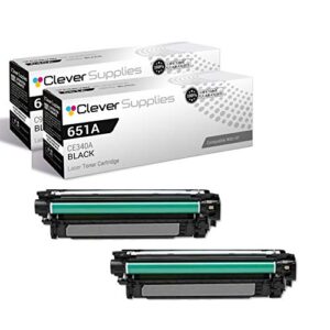 cs compatible toner cartridge replacement for hp m775 ce340a black hp 651a color laserjet mfp m775d mfp m775f mfp m775z 700 color enterprise 700 mfp m775d 2 set