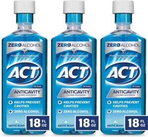act anticavity mouthwash, arctic blast, 18 ounce (pack of 3)