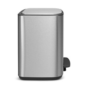 Brabantia Bo Pedal Bin - 3 x 11L Inner Buckets (Matt Steel FPP) Waste/Recycling Kitchen Bin with Removable Compartments - Free Bin Bags