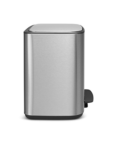 Brabantia Bo Pedal Bin - 3 x 11L Inner Buckets (Matt Steel FPP) Waste/Recycling Kitchen Bin with Removable Compartments - Free Bin Bags