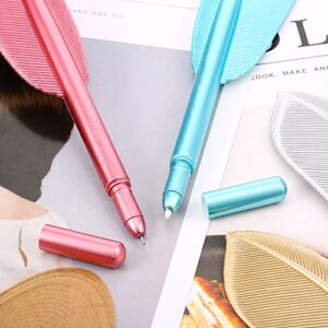 Frienda Feather Pens Rollerball Pen Artificial Feather Ballpoint Ink Pens Gel Pens Creative Office Supplies (8 Pieces)