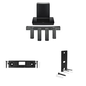 bose lifestyle 650 home entertainment system with wall mounts for center channel and surround speakers - black