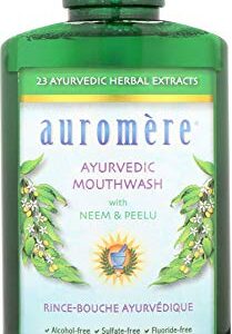 Auromere Ayurvedic Mouthwash - Vegan, Fluoride Free, Alcohol Free, Natural, Non GMO (16 fl oz), 1 Pack