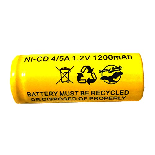 (5 Pack) Lithonia ELB-1210N ELB1201 ELB1210n ELB1201n 1.2v 1200MAH NiCad Battery Exit Sign Emergency Light ELB-1201N ELB 1210 ELB 1201 ELB1210 ASC0086 KR-1500AUL KR1100AE KR-1200AUL Nickel Cadmium