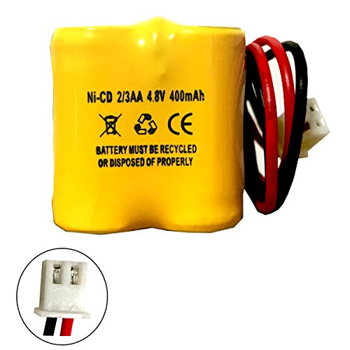 MK Power MH29673 4.8v 400mAh Battery Replacement Exit Sign Emergency Light NiCad BST Battery D-2/3AA400MAH Lithonia BL93NC484 Nickel Cadmium