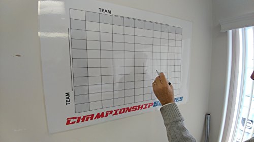 Reusable Super Football 100 Squares Dry Erase Office Pool 24x36