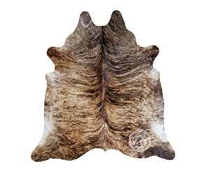 genuine brindle cowhide rug large size 6 x 7-8 ft. 180 x 240 cm