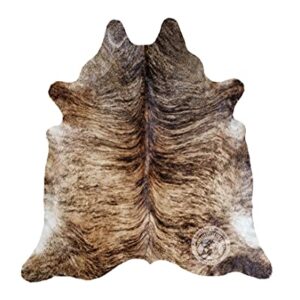 Genuine Brindle Cowhide Rug Large Size 6 x 7-8 ft. 180 x 240 cm