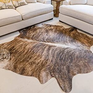 Genuine Brindle Cowhide Rug Large Size 6 x 7-8 ft. 180 x 240 cm