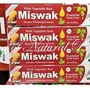 NEW 5 IN 1 ORGANIC MISWAK HERBAL TOOTHPASTE 6.5oz 6 pack