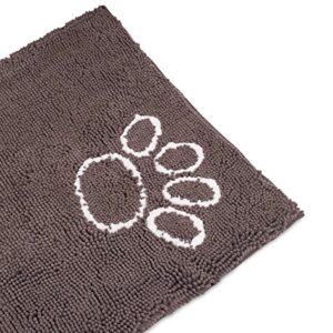 Internet's Best Chenille Dog Doormat - 60 x 30 - Absorbent Surface - Non-Skid Bottom - Protects Floors - Grey