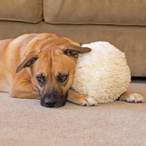 HuggleHounds Dog Toy For Aggressive Chewers - Fleece Ball Plush Dog Toy For Large Dog - Soft Yet Durable Stuffed Dog Balls - Best Squeaky Puppy Toy For All Breeds | Fluffy Hugglefleece Chew Toy, Large