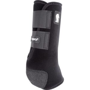 classic equine legacy2 hind support boots, black, small