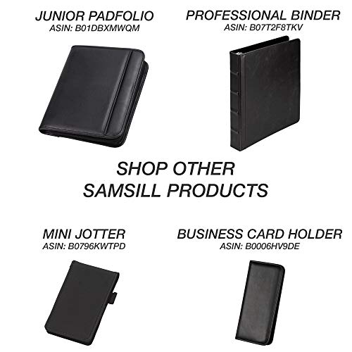 Samsill Professional Padfolio Bundle, Includes Removable Clipboard, 0.5-Inch Round Ring Binder with Secure Zippered Closure and 10.1 Inch Tablet Sleeve, Black, Full Size (70829)