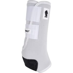 classic equine legacy2 hind support boots, white, large