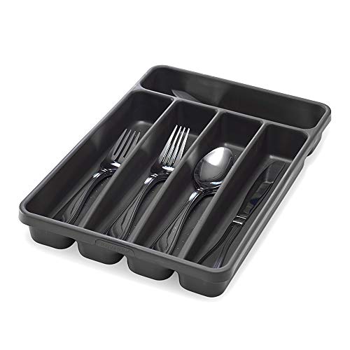 madesmart Value Mini Silverware Tray - Granite | VALUE COLLECTION | 5-Compartments | Kitchen Cutlery and Flatware Organizer |Easy to Clean | BPA-Free