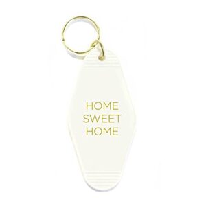 three potato four key tag - home sweet home (white/gold)