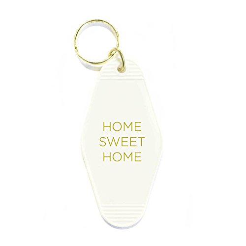 Three Potato Four Key Tag - Home Sweet Home (White/Gold)