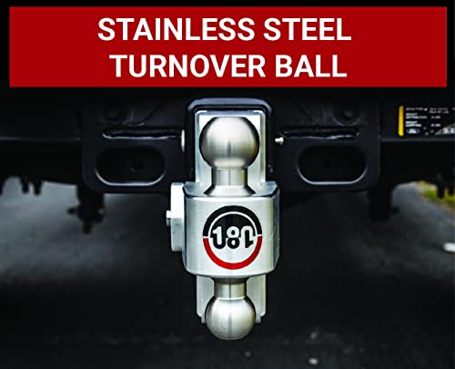 Weigh Safe Adjustable Trailer Hitch Ball Mount - 6" Adjustable Drop Hitch for 2.5" Receiver - Premium Heavy Duty Aluminum Trailer Tow Hitch w/ Stainless Steel Tow Balls (2" & 2 5/16") - 18,500 GTW