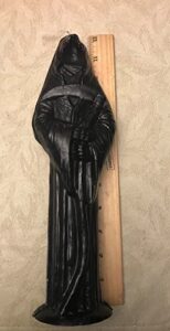 grim reaper of death candle 12" tall 21 oz voodoo love scented