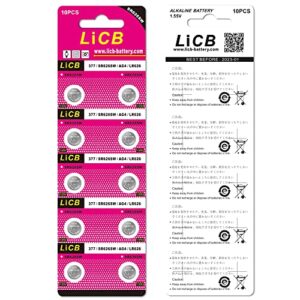 LiCB 20 Pack SR626SW 377 626 Watch Battery 1.5V Button Cell Batteries