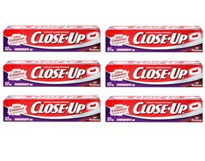 close-up anticavity fluoride toothpaste gel cinnamon - 6 oz, pack of 6