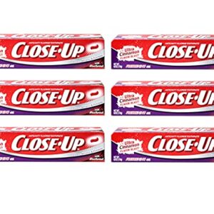 Close-Up Anticavity Fluoride Toothpaste Gel Cinnamon - 6 oz, Pack of 6