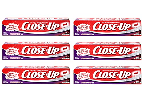 Close-Up Anticavity Fluoride Toothpaste Gel Cinnamon - 6 oz, Pack of 6