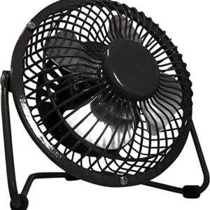 Optimus F-4040BK 4" Personal Metal Fan - Black