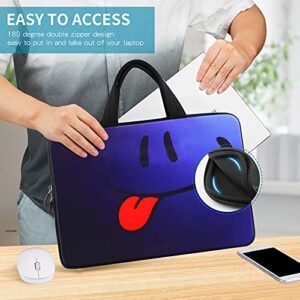 iColor Smile 14 15 15.4 15.6 inch Laptop Handle Bag Computer Protect Case Pouch Holder Notebook Sleeve Neoprene Cover Soft Carring Travel Case for Dell Lenovo Toshiba HP Chromebook ASUS Acer ICB-05