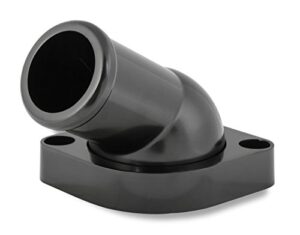 mr gasket 2670bk water neck swivel 30 degree angle black finish incl. mounting bolts/gaskets water neck