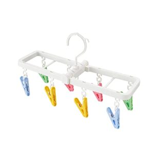mxy plastic clothespins foldable clothes socks underwear hooks laundry colorful lingerie hanger small hanging 8 clothes pins clips drip hanger