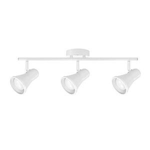 globe electric, 59109, clara collection led 3-light track, white glossy finish