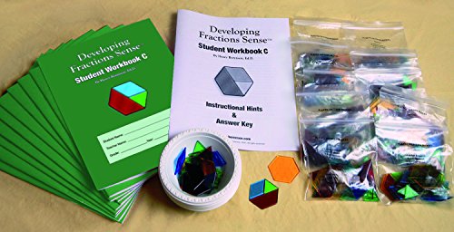 Developing Fractions Sense® C Class Set of 20 - Grade 5. A Concrete and Visual Approach to Fractions. Includes 20 Student workbooks, 20 Sets of Fraction manipulatives, Teacher Set and Answer Key.