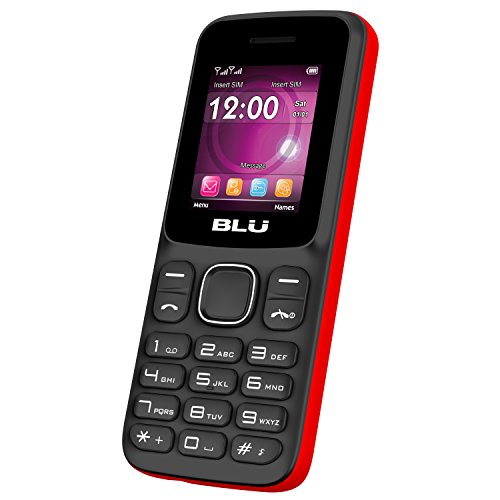 BLU Z4 Z190 Unlocked GSM Feature Phone w/Built-in Flashlight - Red