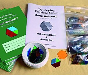 Developing Fractions Sense® C Class Set of Ten - Grade 5. A Concrete and Visual Approach to Fractions. Includes 10 Student workbooks, 10 Sets of Fraction manipulatives, Teacher Set and Answer Key.