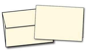 blank 5" x 7" cardstock and envelopes - ivory/cream - heavyweight 80lb cover paper - inkjet/laser printer compatible - for making invitations, greeting cards (40 cards & envelopes)