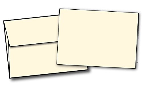 Blank 5" X 7" Cardstock and Envelopes - Ivory/Cream - Heavyweight 80lb Cover Paper - Inkjet/Laser Printer Compatible - For Making Invitations, Greeting Cards (40 Cards & Envelopes)