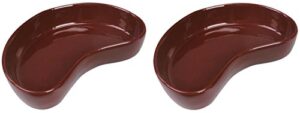 (2 pack) kidney bowl terrarium dish, small