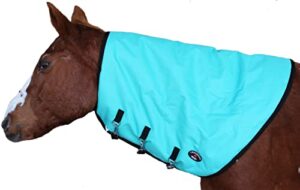 challenger large 1200d waterproof winter blanket mane horse neck cover turquoise 52033-l